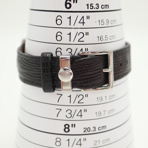 BCBG MAXAZRIA 38mm Black Watch Gem Glitz Bezel Black Leather with New Battery main image 9